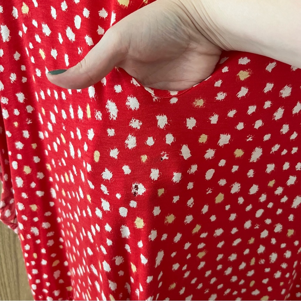 ASOS Wednesday’s Girl Smudge Spot Midi Smock Short Sleeve Dress Plus Size Curve - Picture 9 of 11